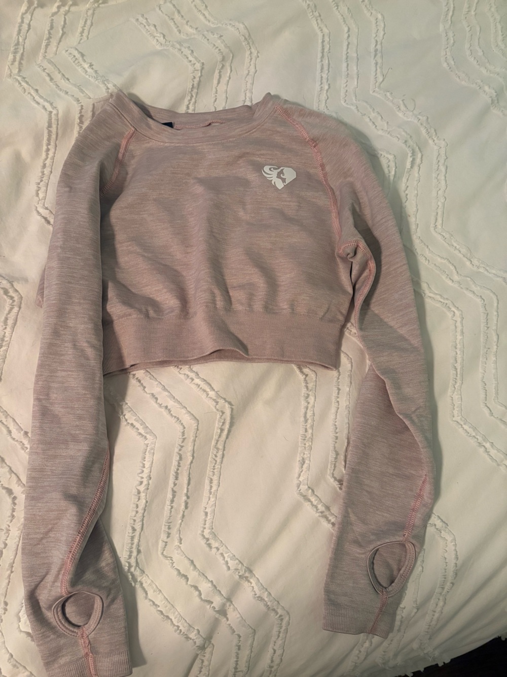 Women's Cropped Crewneck Pullover - Light Pink by Womens Best (UK gym brand)